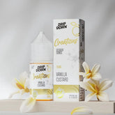 Vanilla custard drip down creations dessert 30ml salt nicotine 35mg 55mg price in Pakistan